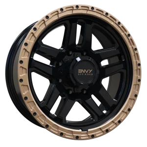 Envy Wheels – FFT-9 – Black – 18″x8.5″ 18mm – All weather Wheels – FFT9BRB-U18581651121518